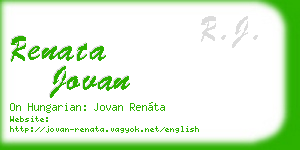 renata jovan business card